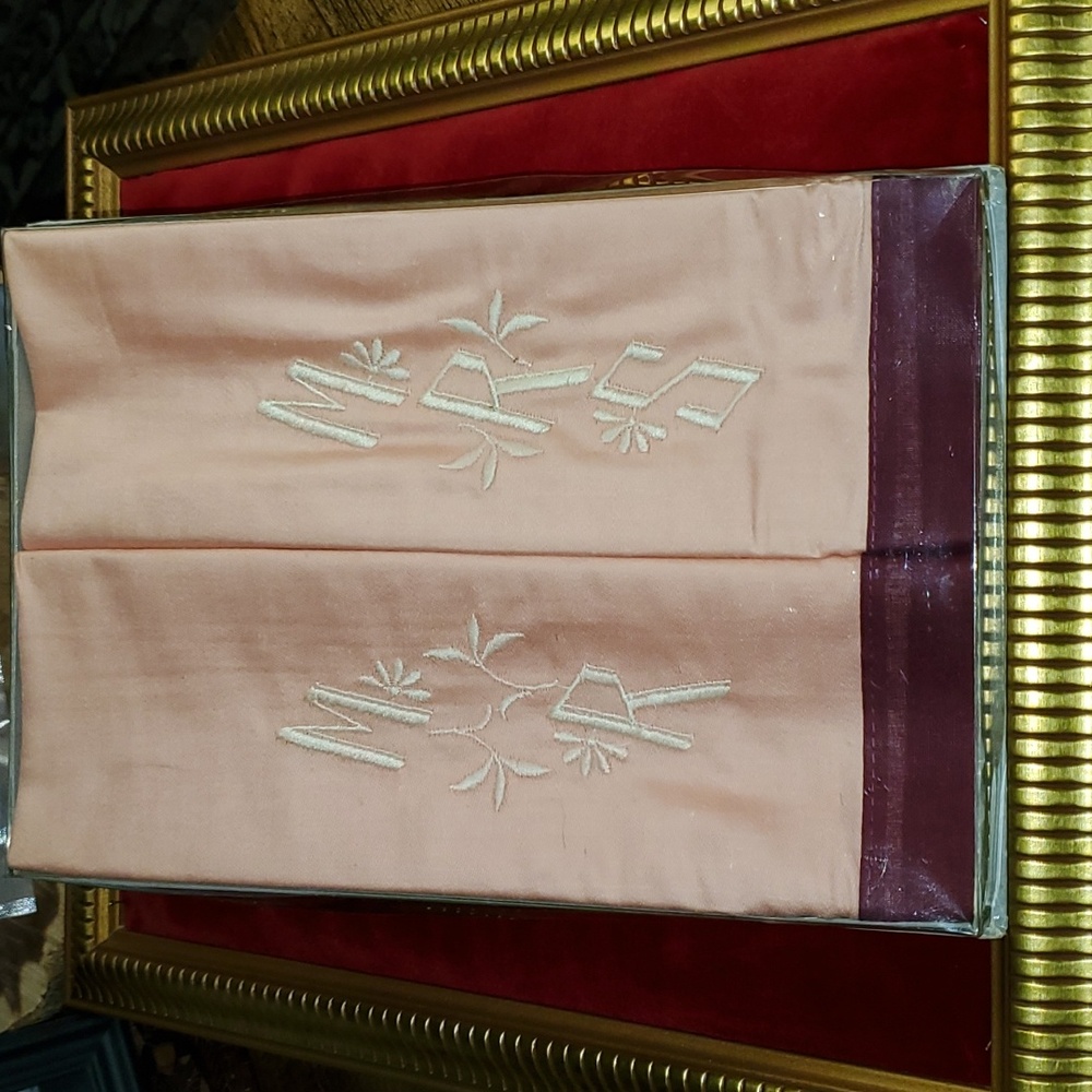 Vintage - His Hers Hand Towels - 1940s - WWII - Wedding - NIB